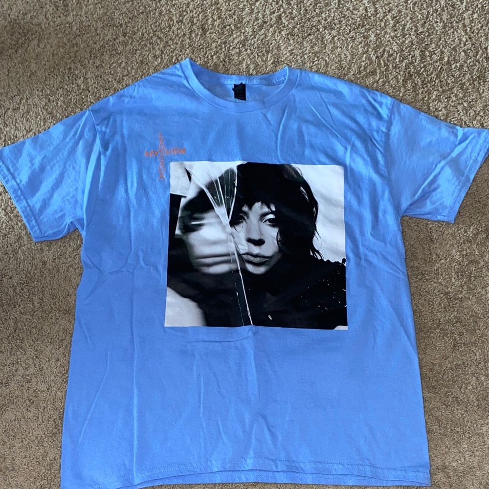 Blue Graphic T-Shirt - Lady Gaga